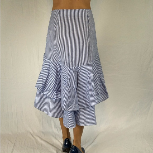 High-low ruffle striped skirt - Picture 5 of 8